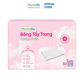 Bông tẩy trang Pharmacity Cotton Puffs (Hộp 90 miếng) - New