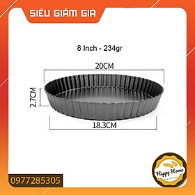 Mua Khuôn bánh tart tròn chống dính đế rời  size 4/6/8/9 inch CHẤT LƯỢNG CAO