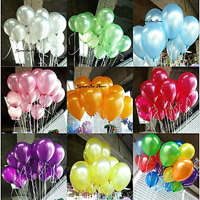 Combo 50 Quả Bóng Bay Nhũ Trang Trí Sinh Nhật, Làm Cổng Bóng