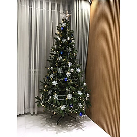 Mua Cây thông noel 1m8 1m5 1m2 90cm tặng kèm 1 ngôi sao đỉnh và dây kim tuyến trang trí giáng sinh tán dày lá rộng ảnh tự chụp cực đẹp