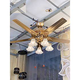 Mua Quạt kết hợp đèn trang trí tiết kiệm điện- dùng điều khiển KLS145