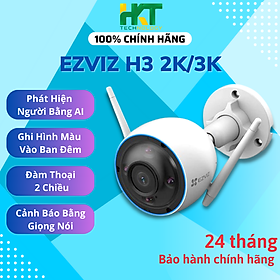 Camera Wifi Ngoài Trời Ezviz H3 Phiên Bản 3MP và 5MP Siêu Nét Có Màu Ban Đêm - Hàng chính hãng