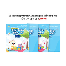 Nơi bán Combo 4 cuốn Happy family Cùng con phát triển năng lực Tiếng Việt lớp 1 (A-B) - Giá Từ -1đ