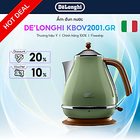 Mua  Hàng chính hãng  Ấm đun nước siêu tốc DeLonghi Icona Vintage KBOV2001 (BG/ GR)