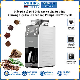 Mua Máy pha cà phê Drip xay và pha tự động thương hiệu Hà Lan cao cấp Philips HD7901/10 - Hàng chính hãng (BH 1 NĂM)