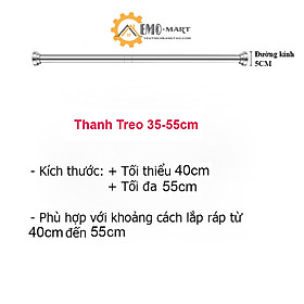 ️ ̀ ̂́ ̂̉ ️ Thanh Treo Rèm Inox 304 ️ Không cần khoan bắt vít - Dễ dàng lắp đặt - Chịu tải trọng lớn