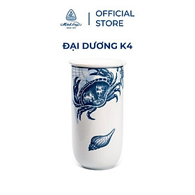 Ly sứ dưỡng sinh 0.48 L + nắp Dưỡng Sinh Đại Dương Sứ cao cấp Minh Long