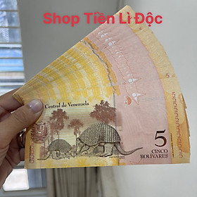 Mua Sỉ Combo 100 Tờ Tiền Venezuela 5 Bolivares  Mới 100% Y hình