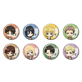 Combo 8 huy hiệu ATTACK ON TITAN chibi dễ thương