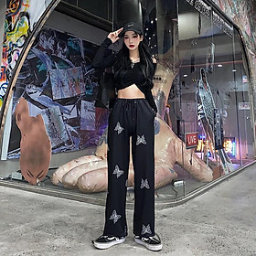Quần ống rộng dây rút nữ nam unisex Buffterfly 2 trong 1 form chuẩn như ảnh FFStore