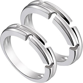 Nhẫn đôi Bạc Hiểu Minh NC232 - Anh sẽ đến bên em