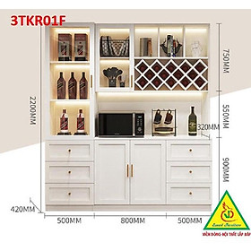 Mua Tủ bếp kết hợp tủ rượu trang trí 3TKR01EF - Nội thất lắp ráp Viễn Đông ADV