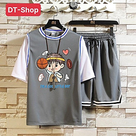 Đồ Bộ Nam LITTLE BOY  Bộ thể thao nam Phối Viền Sọc Phong Cách Hàn Trẻ Trung Năng Động Mùa Hè DT-Shop