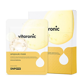 Hộp Mặt Nạ Dưỡng Trắng Ngăn Ngừa Sạm Nám SNP VITARONIC AMPOULE MASK (10 Miếng)