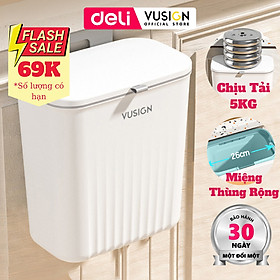 Mua Thùng rác treo tủ bếp mở hai chiều 9L kèm quai có nắp giữ túi thùng rác gắn tường cho nhà bếp