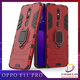Ốp lưng cho Oppo F11 Pro iron man chống sốc kèm nhẫn xoay chống xem video bảo vệ camera