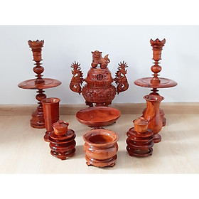 Mua Bộ đồ thờ bằng gỗ hương (Gia Lai) 9 món