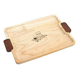 Mua Khay Gỗ Chữ Nhật Cao Cấp Có Tay Cầm  Đựng Đồ Ăn  Trang Trí Decore  Kích Thước 33 x 22 x 1.7  cm - Gỗ Đức Thành 21261