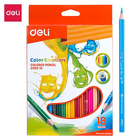 Bút chì màu học sinh 3 cạnh Deli 12/ 18/ 24/ 36 màu/hộp - EC00200/EC00210/EC00220/EC00230