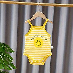 Bodysuit hai dây mùa hè chất cotton thấm hút mồ hôi cho bé