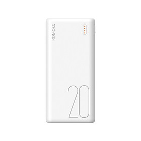 Pin sạc dự phòng Romoss Simple 20 20000mAh lõi Li-polymer 3 cổng Input / 2 cổng Output - Hàng Chính Hãng