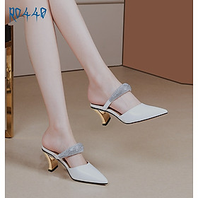 Giày sục cao gót nữ đính hạt ROSATA RO440 5p - HÀNG VIỆT NAM - BKSTORE