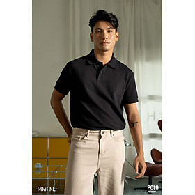 Áo Polo ROUTINE Premium Tay Ngắn Sọc Gân Form Fitted - 10S24POL001P | LASTORE MENSWEAR