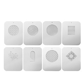 Thẻ đồ họa Gobos Tấm kim loại 8 cái/bộ với các mẫu rỗng cho Quang học Snoot Hình nón Focalize Condenser Art Special - Phong cách Trung Quốc-Size Phong cách Trung Quốc