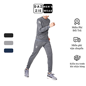 Bộ Thể Thao Nam Thu Đông Dài Tay Nam DazzieMenwears chất Nỉ Cao Cấp không bai dão, dáng Slimfit thể thao, trẻ trung