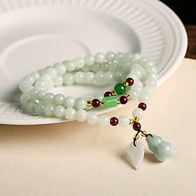 Vt098 vòng tay ngọc jadeit 6mm và đá thạch lựu