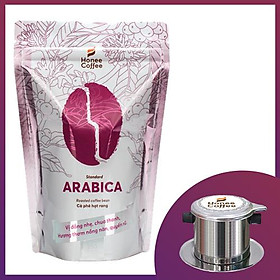 Combo Cà Phê Hạt Rang Arabica Honee Coffee 250g và Phin