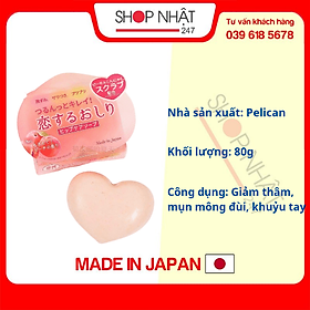 Xà Phòng Cải Thiện Thâm Mông Pelican Hip Care Soap nội địa Nhật - Tặng túi zip 3 kẹo mật ong Senjaku