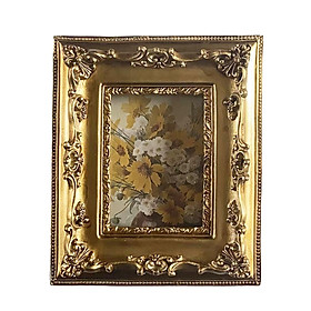 Vintage Picture Frame Ornate Rectangle European Style for Wall Table Bedroom