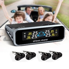 Cảm biến áp suất lốp ô tô steelmate e3 van trong - van ngoài