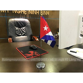 Cờ để bàn Cuba đế đơn inox