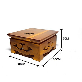 Mua KỶ VUÔNG  ĐẾ BÁT HƯƠNG ĐÔN GỖ XOAN ĐÀO 8CM 10CM 12CM 14CM 16CM.18CM.20CM