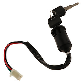 Ignition Key Switch Lock Electric 4 Wire 2 Key for Motorcycle ATV A Type
