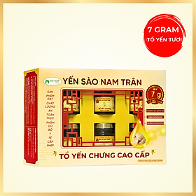 Tổ yến chưng Đường Ăn Kiêng NAM TRÂN 7 gram Tổ Yến Tươi giúp giảm mệt mỏi. Hộp (6 lọ x 70 ml)