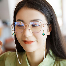 Dây kính thời trang cỏ bốn lá mặt lấp lánh thời trang đa phong cách nổi bật dây đeo khẩu trang airpod