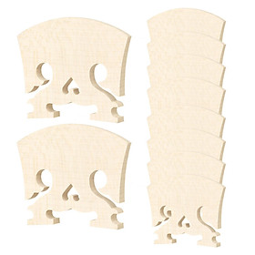 10 Pieces Wooden 4/4 Full Size Violin Fiddle Bridge Instrument Accessory Handmade Exquisite Workmanship Wood Bridge Part for DIY Enthusiasts