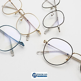 Gọng kính tròn kim loại Thiên Hà Optical chất liệu thép không gỉ, nhẹ, dáng tròn thời trang chống tia UV400 TH72319