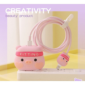 Combo Ốp Bảo Vệ Dock Sạc và Cáp Sạc dành cho Sạc Apple 18/20w (Bộ 4 món)- Hàng chính hãng