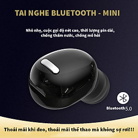Mua Tai nghe ĐƠN Bluetooth Hitoor HXT-5 TWS dual-pass 5.0 stereo thể thao tai nghe không dây tai nghe đơn siêu nhỏ - HÀNG NHẬP KHẨU