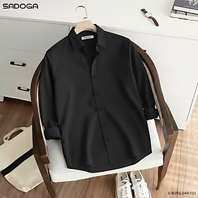 Áo Sơ Mi Nam Sadoga Dài Tay Regular Fit Không Túi, Thoáng Mát Nhanh Khô S-W25SL04R