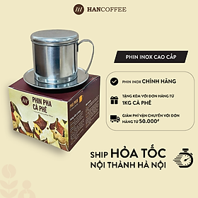 Mua Phin pha cà phê HANCOFFEE  INOX Cao Cấp Size 7 pha 25gr Nắp Tròn Quai Cầm cong tiện lợi