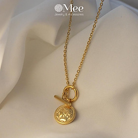 Dây chuyền nữ mặt hình đồng xu sang trọng, - N2883