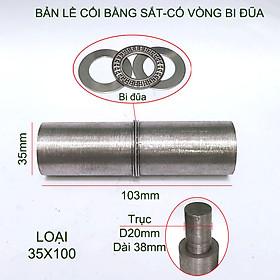01 Bản lề cối bằng sắt có vòng bi đũa chịu lực, đường kính 30-35-40mm tùy chọn