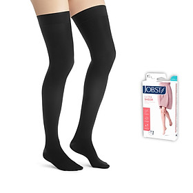 Vớ Y Khoa JOBST Ultrasheer Sensitive [Da nhạy cảm] - Vớ Đùi, Màu Đen, Kín Ngón, Áp Lực 20-30mmHg, 2 chiếc (Tất Y Khoa)