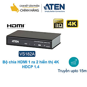 Mua Bộ chia HDMI 1 ra 2 hiển thị 4K - Aten VS182A  hỗ trợ lên 15m  HDCP- Hàng chính hãng