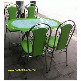 Mua Bộ bàn ăn kính chịu lực + 4 ghế